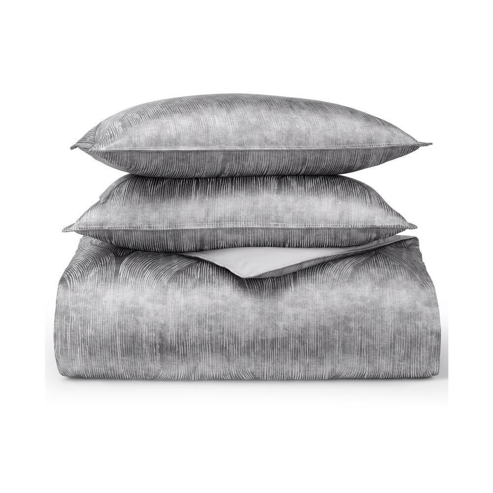Hotel Collection Linear Ogee Full/Queen Comforter Set Gray 3pc Luxury Bedding - Picture 4 of 8